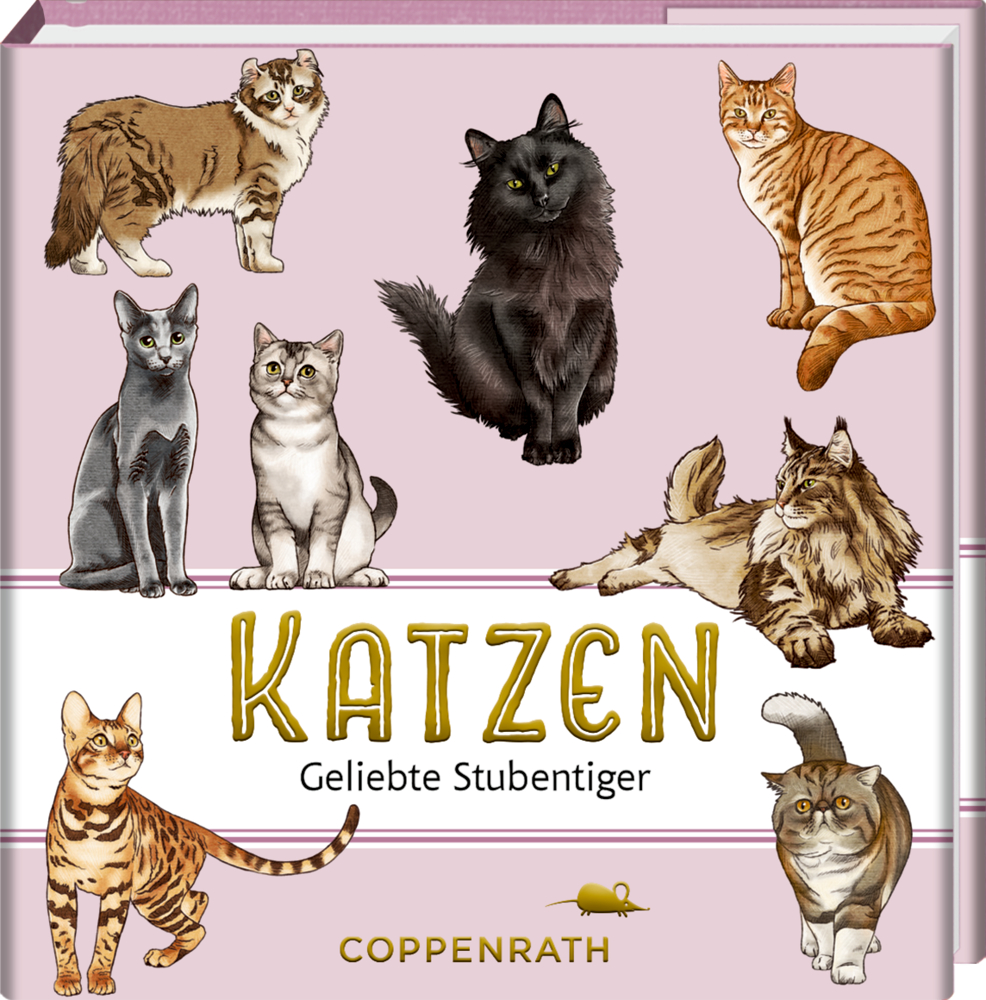 Buchcover: Sieben Katzen illustriert.