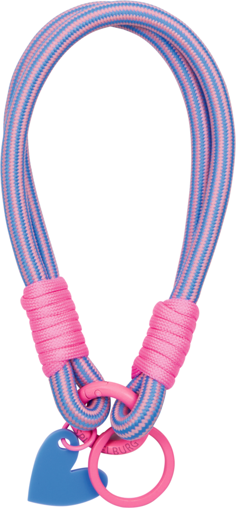 blau/pink, Schlüsselanhänger Doppelkordel - Happy together
