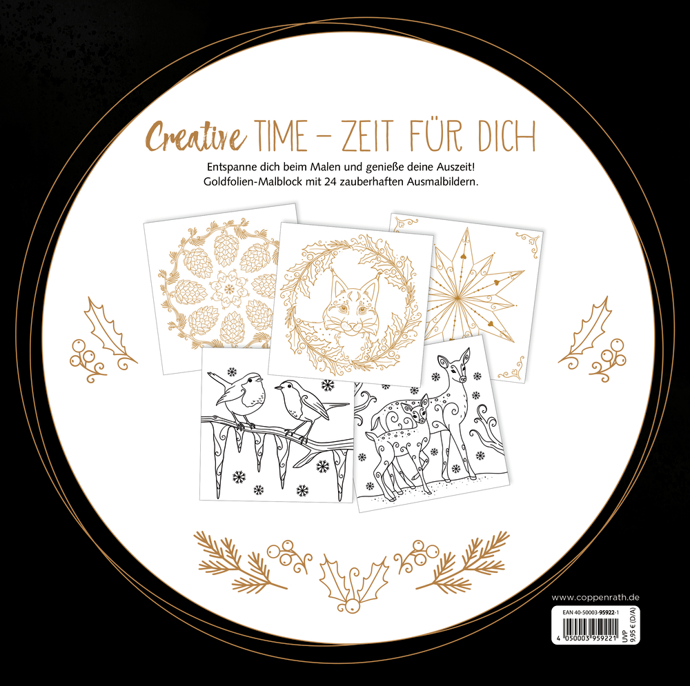 Ausmal-Glück: Goldfolien-Malblock - Magic Winter (Creative Time)