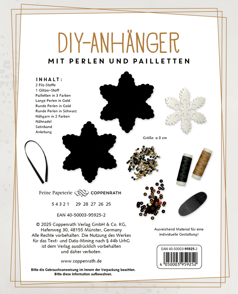 DIY-Anhänger mit Perlen/Pailletten: Magic Winter (Creative Time)