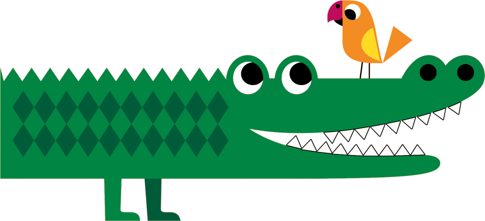 Bunte Kinderbuchseite mit Tieren, einem runden Spiegel und einer gelben Filzklappe auf orangefarbenem Hintergrund.