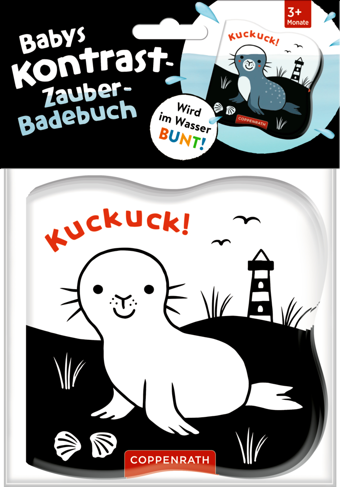 Abbildung von Verkaufsargumenten wie "magischer Farbwechsel unter Wasser".