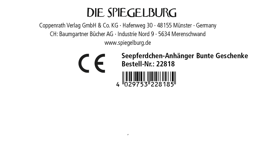 Seepferdchen-Anhänger - Bunte Geschenke