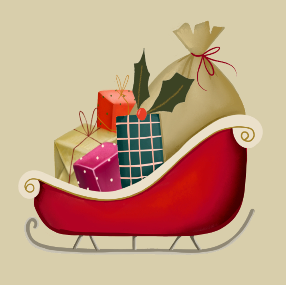 Weihnachtszauber, A5-Graspapier-Adventskalender