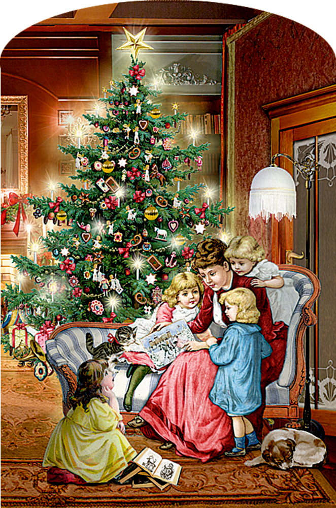 Happy Christmas Home, Aufstell-Adventskalender mit LED (Behr)