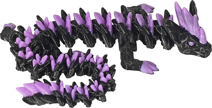 lila/schwarz, Kristall-Drache - Kristalltier (nachtleuchtend)