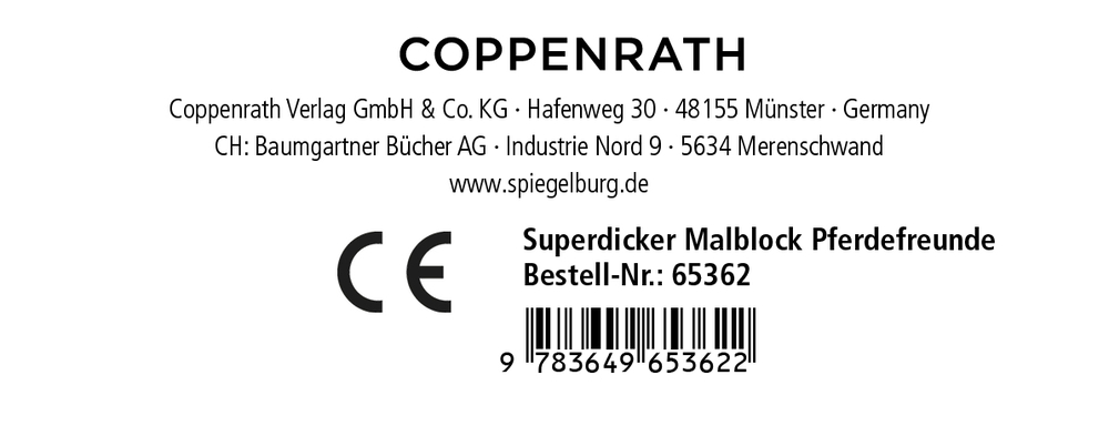 Superdicker Malblock (70 Motive) - Pferdefreunde