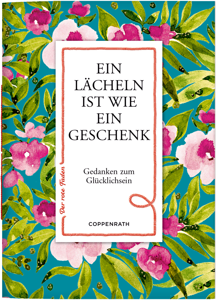 Buchcover: Weiße Box mit dem Titelschriftzug, umgeben von leuchtenden Blumen auf violettem Hintergrund.