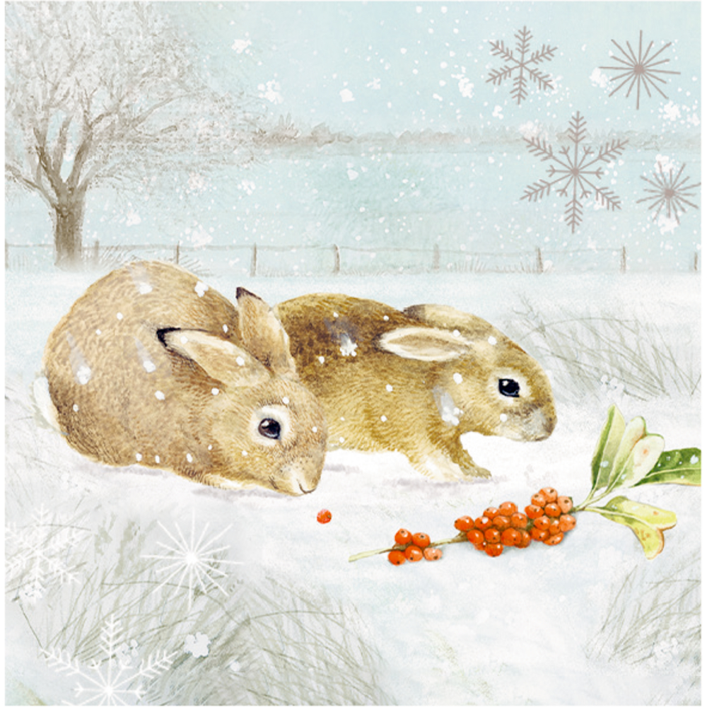 Wintermorgen mit Rotkehlchen, Wand-Adventskalender (Bastin)