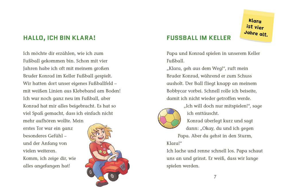 Zwei fußballspielende Mädchen und eine Liste, warum das Buch für Sportfans und Leser:innen spannend ist.