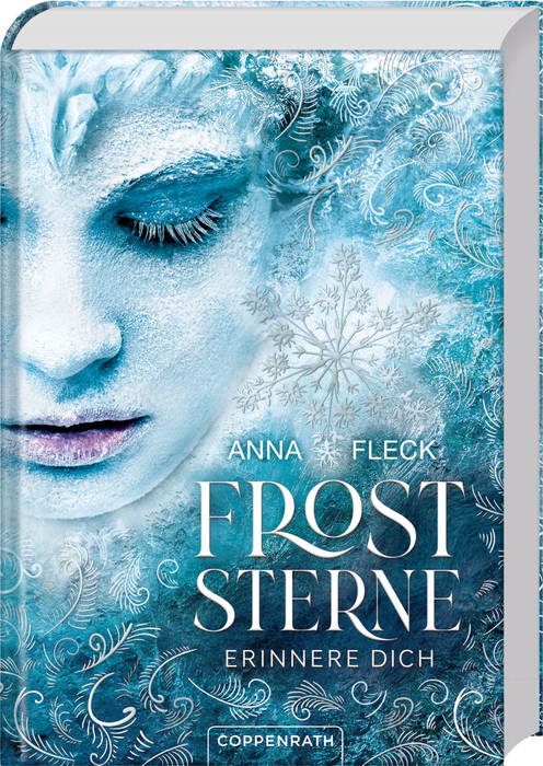 An einander gereihte Exemplare von Froststerne, jedes mit blauem, eisigem Gesicht und winterlichem Coverdesign.