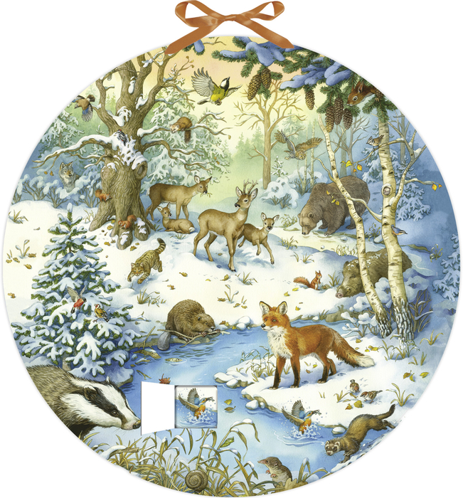 Die Tiere im Winterwald, Memo-Adventskalender