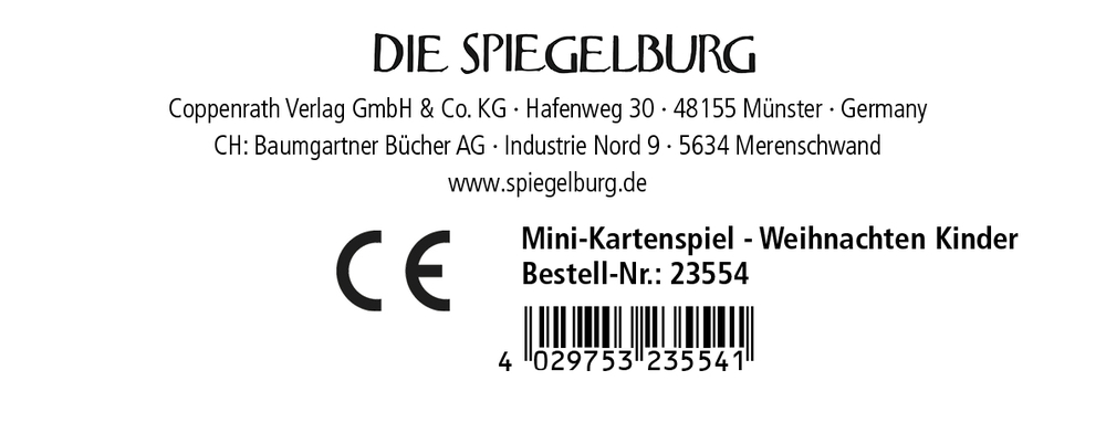 Mini-Kartenspiel (32 Blatt) - Fröhliche Weihnachten