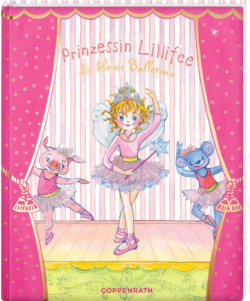 Prinzessin Lillifee: Cover der kleinen Ballerina – Feenballerina tanzt mit ihren Tierfreunden auf der Bühne.
