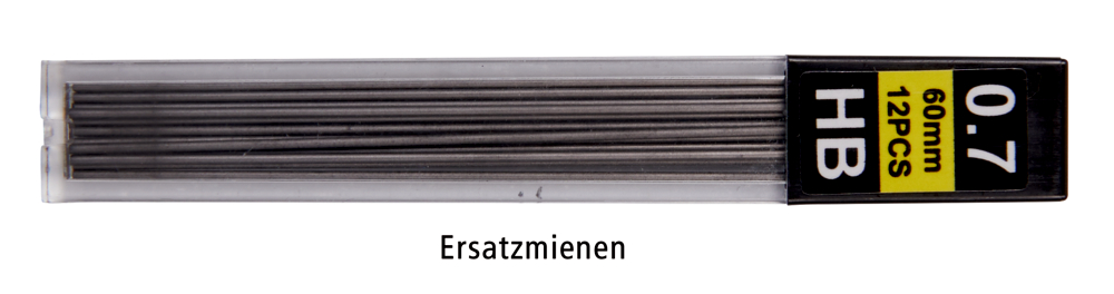 0,7 mm HB-Ersatzminen, 12er-Pack.