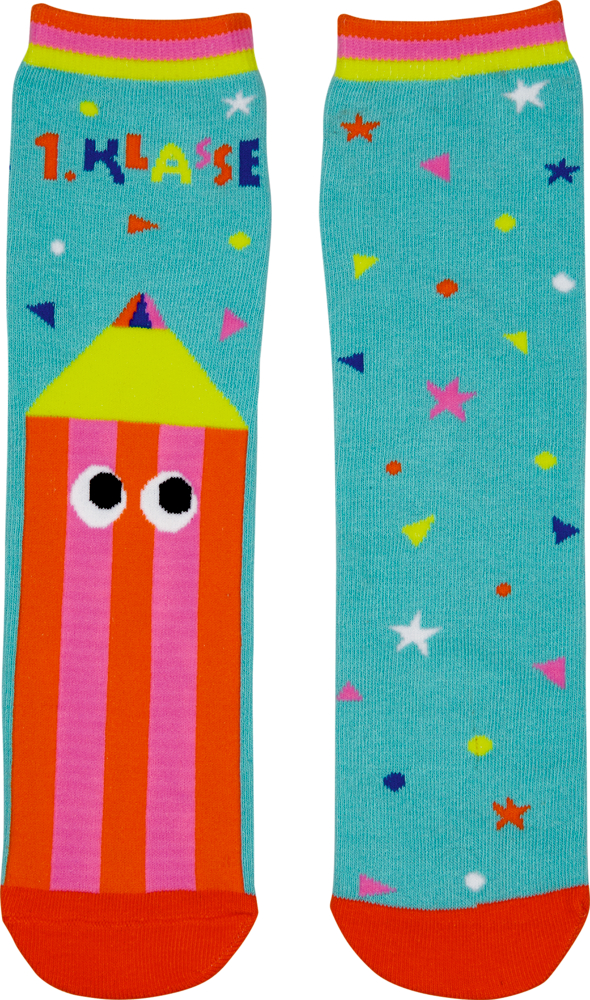 orange/pink, Magic Socks 1. Klasse - Bunte Geschenke (one size / Gr. 26-36)