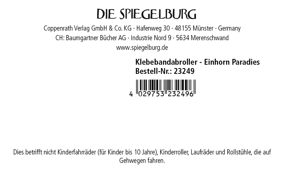 Klebebandabroller - Einhorn-Paradies