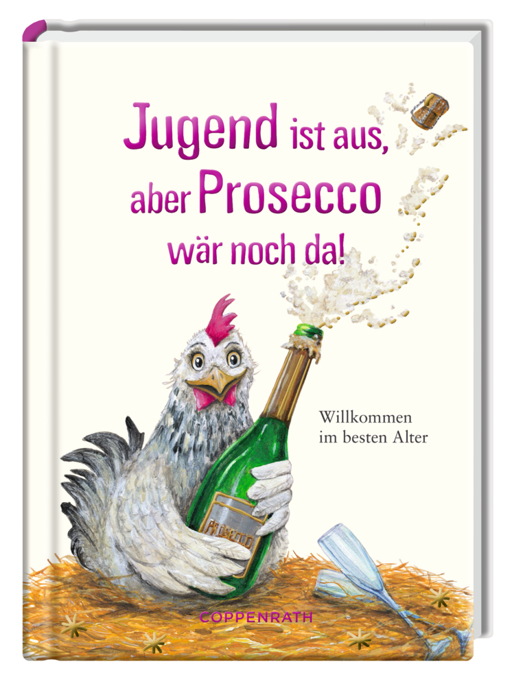 Eine Taube steht auf einem weißen Grund zwischen verstreuten Kalenderblättern mit Zahlen.